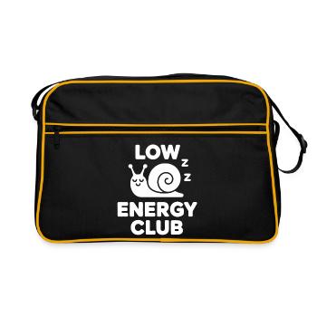 Langsame Schnecke Club - Retro Tasche - Schwarz/Gold - Vorne