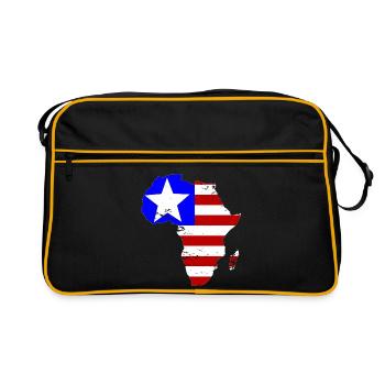 Liberia_Flagge_Afrika_used - Sac Retro - noir/or - Devant