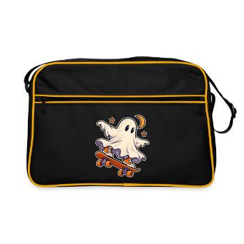 Skateboard Sprite - Retro Tasche - Schwarz/Gold - Vorne