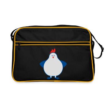 fette henne - Retro Tasche - Schwarz/Gold - Vorne