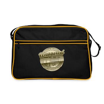 Wuppertal Goldmedaille Genau mein Fall - Retro Tasche - Schwarz/Gold - Vorne