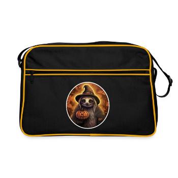 Halloween Sloth 3 - Retro Bag - black/gold - Front