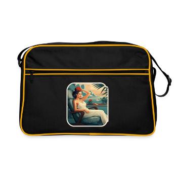 Vacances Détente Femme - Sac Retro - noir/or - Devant