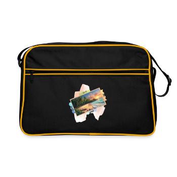Nature plage image mignon design d’été - Sac Retro - noir/or - Devant