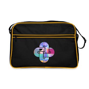 Croix de Nuage en Mosaïque - Sac Retro - noir/or - Devant