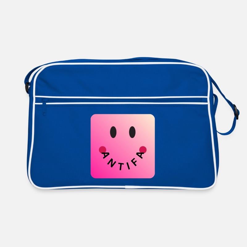 Friendly Antifa Pink | Faute de frappe de Gradient Smile Sac Retro