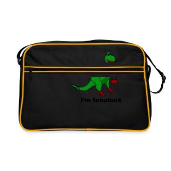 Dinosaur fabuleux - Sac Retro - noir/or - Devant