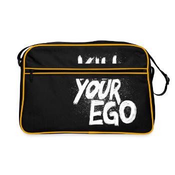 Kill Your Ego - Retro Tasche - Schwarz/Gold - Vorne