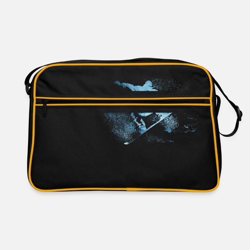 Snowboard - Retro Tasche - Schwarz/Gold