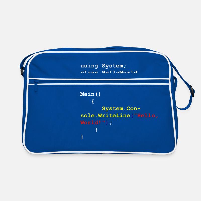 Hello World C # Sharp developer program gift Retro Bag