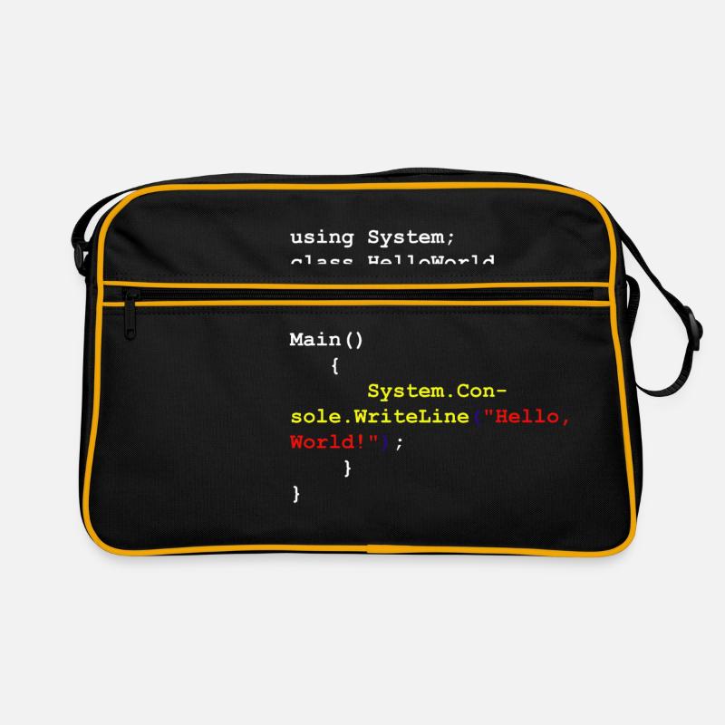 Programme cadeau pour les développeurs Hello World C # Sharp Sac Retro