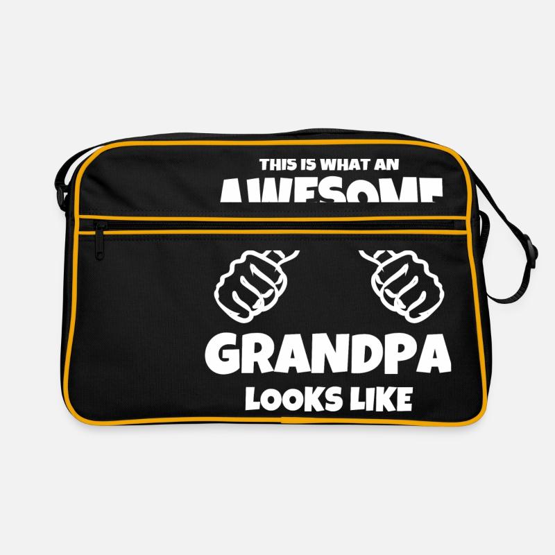 So sieht ein super GRANDPA Grossvater aus Geschenk Retro Tasche