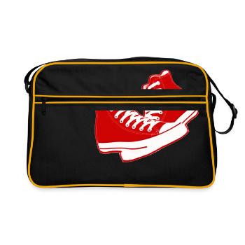 chaussures old school - Sac Retro - noir/or - Devant