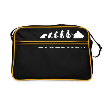 Evolution Eishockey Eishockeyspieler Geschenk idee - Retro Tasche - Schwarz/Gold - Vorne