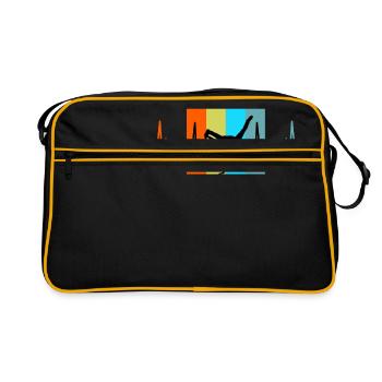 Cadeau rétro Breakdance Heartbeat - Sac Retro - noir/or - Devant
