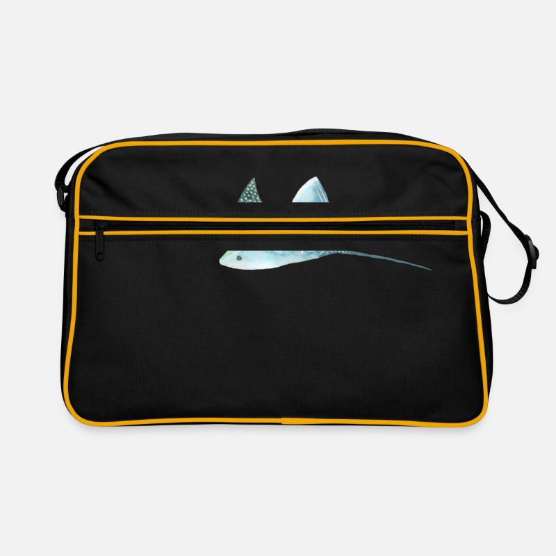 Rochen - Retro Tasche - Schwarz/Gold