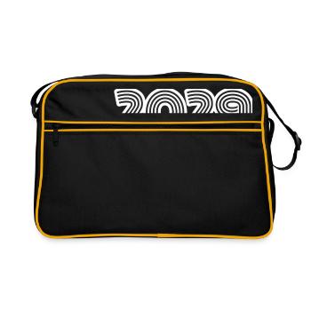 Born in 2029 - Retro Bag - black/gold - Front