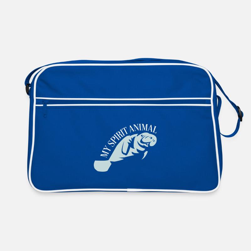 I love manatee, dugong Retro Bag