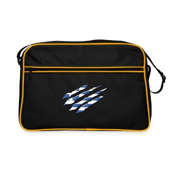 Greece Flag Hellas Athens Greek Flag - Retro Bag - black/gold - Front