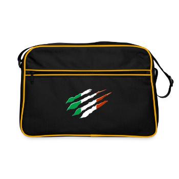 Italie Drapeau Rayures Drapeau italien Italia - Sac Retro - noir/or - Devant