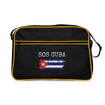 Cuban Flag Free Cuba Libre Patria Y Vida Shirt - Retro Bag - black/gold - Front