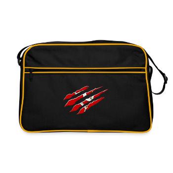 Isle of Man Flagge Triskele Flag of Isle of Man - Retro Bag - black/gold - Front