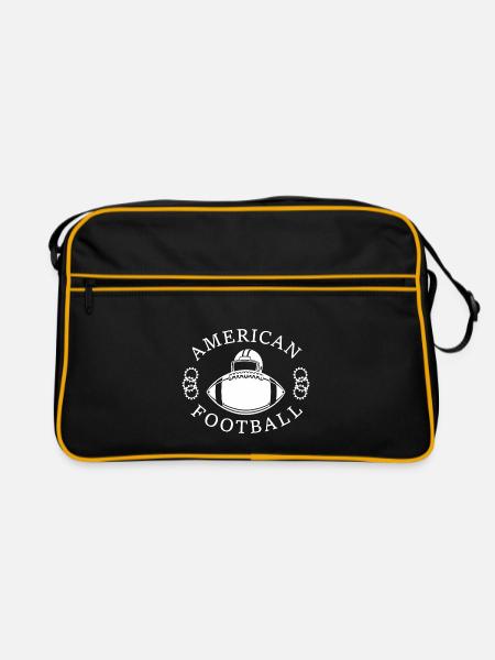 American Football - Retro Tasche - Schwarz/Gold