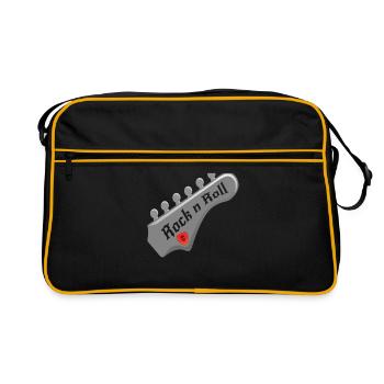Rock n roll, rock n roll - Sac Retro - noir/or - Devant