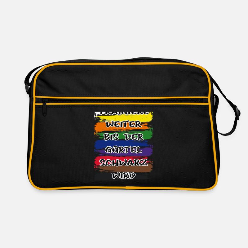 KARATE GESCHENKE SCHWARZER GÜRTEL SPRUCH Retro Tasche