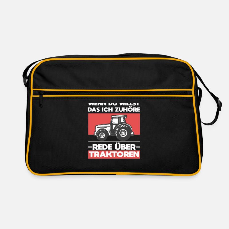TRAKTOR LUSTIGER SPRUCH GESCHENK Retro Tasche