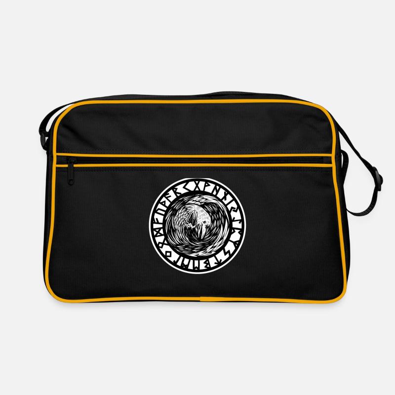 Viking ravens runes ravens Odin Retro Bag