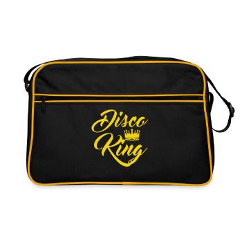 1970s Disco King Shirt / Vintage 70s Dance Party - Retro Bag - black/gold - Front