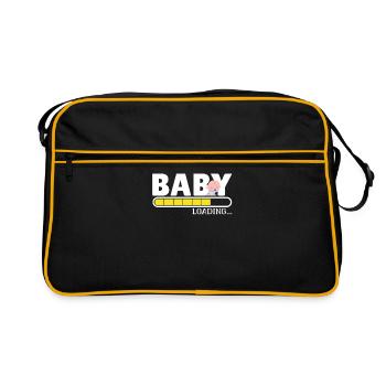 Baby loaded T Shirt Cute Baby loading Gift Idea - Retro Bag - black/gold - Front
