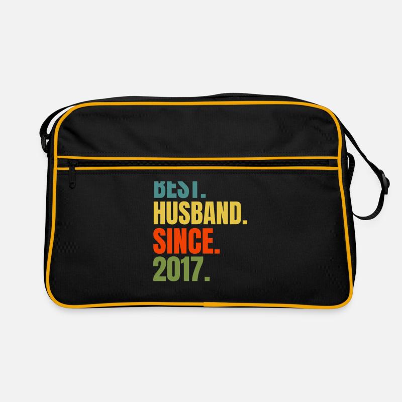 Best Husband Since 2017 Cool Husband Ever Gift - Sac Retro - noir/or