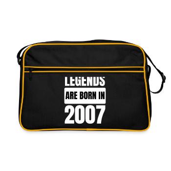 Legends Are Born in 2007 Birthday Year 2007 Gift - Retro Bag - black/gold - Front