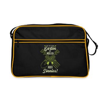 Hobbygärtner Kleingarten Schrebergarten Garten - Retro Tasche - Schwarz/Gold - Vorne