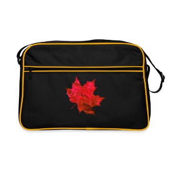 Érable Rouge Polygone - Sac Retro - noir/or - Devant