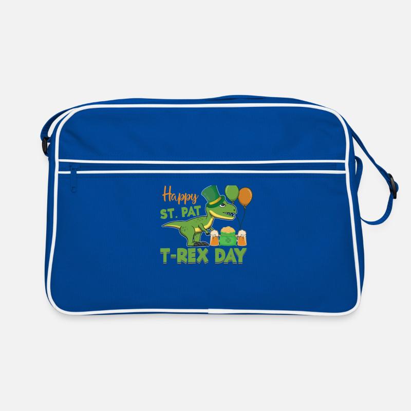 St. Patricks Day T-Rex Retro Bag