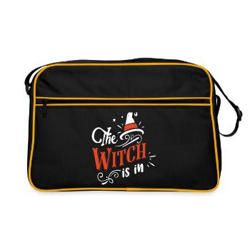 The witch is in Halloween witch quote - Retro Bag - black/gold - Front