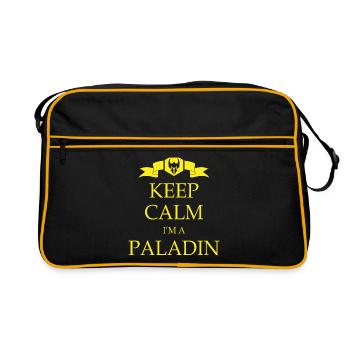 Paladin RPG Nerd Geek Gift - Retro Bag - black/gold - Front