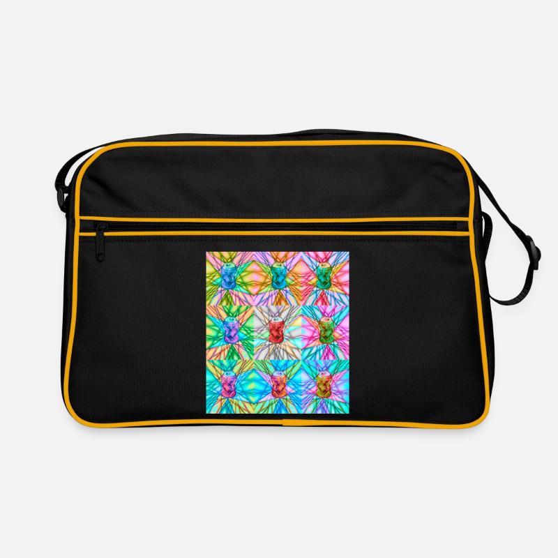 Vibrant Can and Abstract Light Pattern Retro Bag
