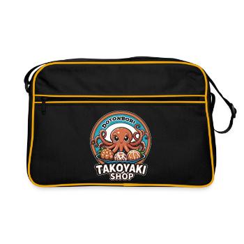 Délicieuse boutique de takoyaki - Sac Retro - noir/or - Devant