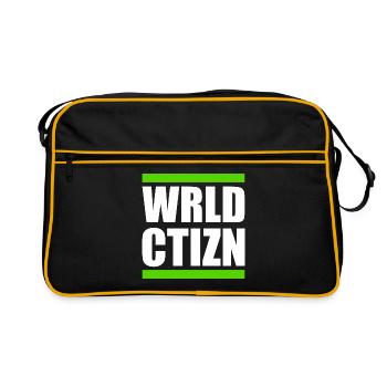 world citizen - Wrld ctizn - Sac Retro - noir/or - Devant