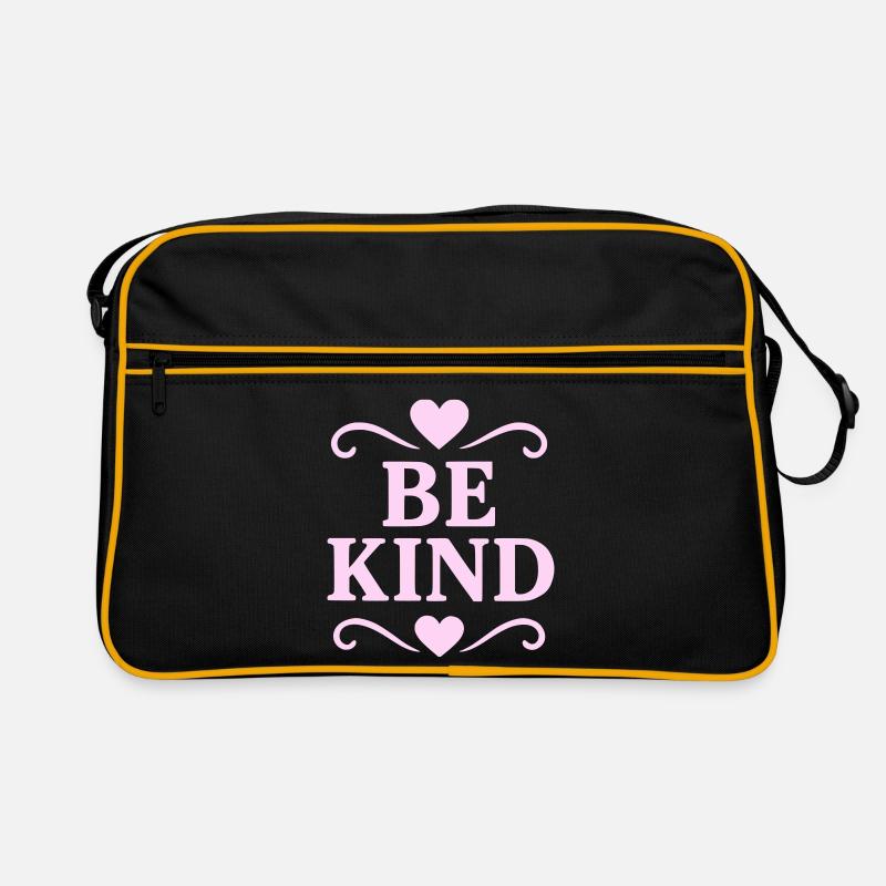 Slogan Be Kind in pink Retro Bag