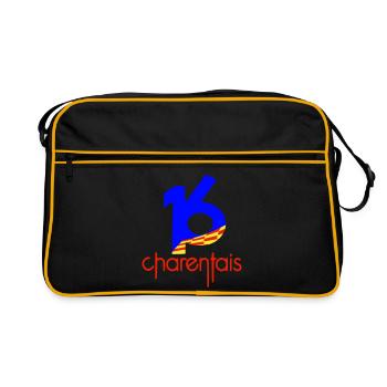  16 Charentais Bleu Rouge - Sac Retro - noir/or - Devant