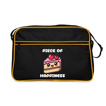 Ein Stück Glück - Retro Tasche - Schwarz/Gold - Vorne