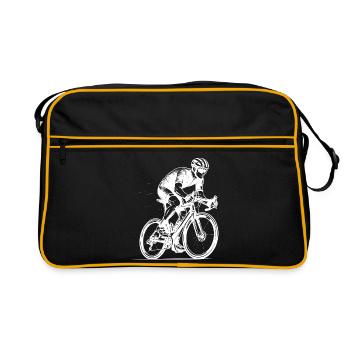 Clean road bike artwork for road bike - Retro Bag - black/gold - Front