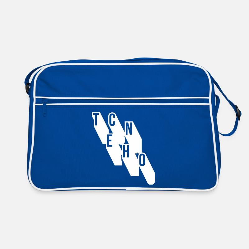 Techno-Musik geometrisches Logodesign Retro Tasche