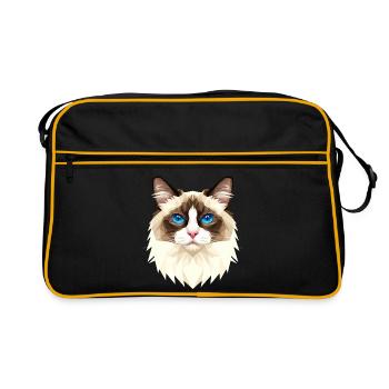 Ragdoll Chat Ragdoll Chat Mignons Chats Ragdoll - Sac Retro - noir/or - Devant