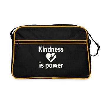 La compassion est le pouvoir du fragment du cœur - Sac Retro - noir/or - Devant